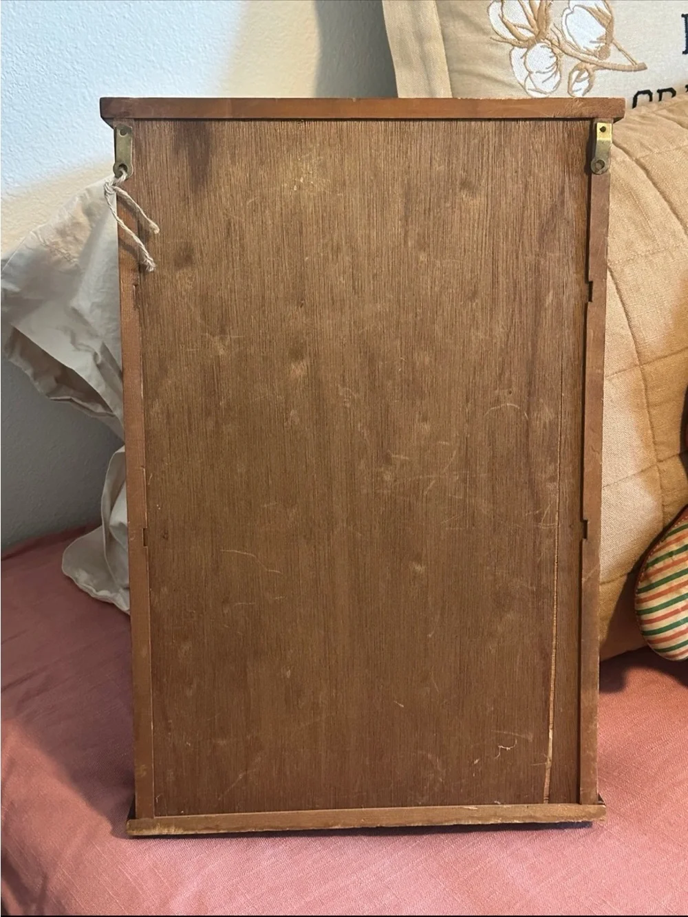 Wooden Wall hanging shelf with Shirley Temple